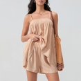 thumbnail image 3 of Ensemble de Pyjama Rayé Y2K pour Femmes, 2 Pcs, Camisole, Hauts Babydoll et Boxeurs Rayés Assortis, Ensemble de Détente, 3 of 8