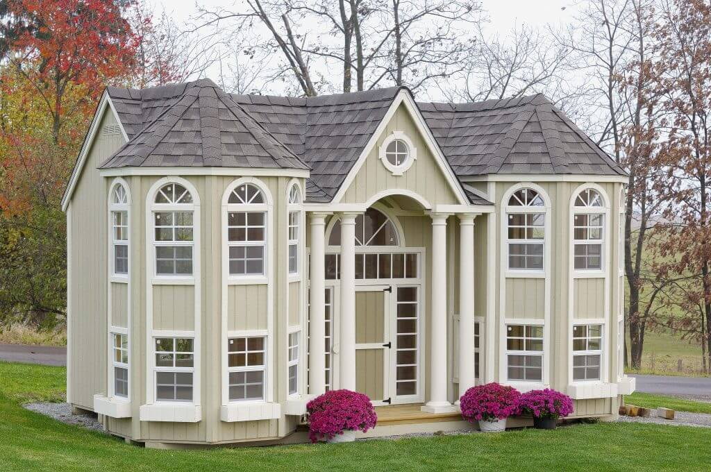 Grand Portico Mansion Playhouse Kit with Floor