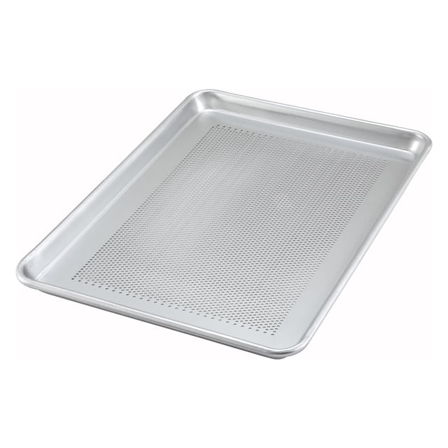 Winco - Molde de aluminio perforado de 33 x 45 cm, tamaño medio