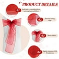 thumbnail image 3 of Lavish Cover Premium Glossy Chair Sash, Washable Decorative Bows for Weddings, Parties, Home Decor(Red, 10 Packs), 3 of 7