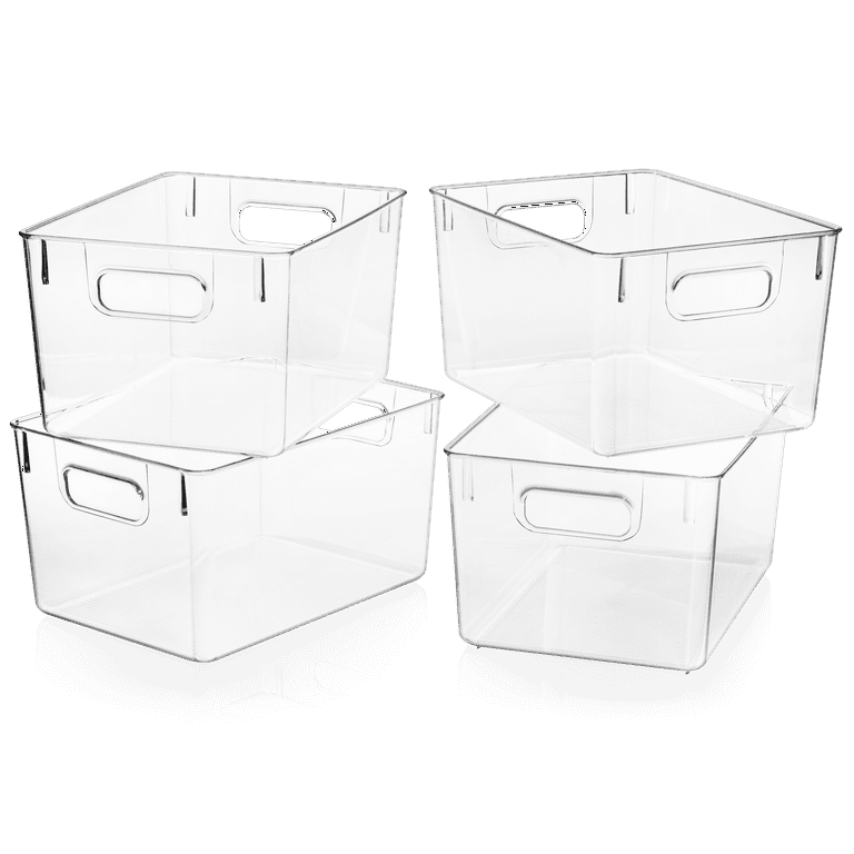 ClearSpace Plastic Storage Bins with Lids – Perfect Kitchen Organization or  Pantry Fridge Organizer, and Bins, Cabinet Organizers