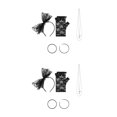 thumbnail image 4 of Ounissouiy 1 Set Fancy Dress Costume Lace Outfits Headband Special Cosplay Clothing Clothes Accessories Fishnet 80s Women Gloves estilo2 2Conjunto, 4 of 6
