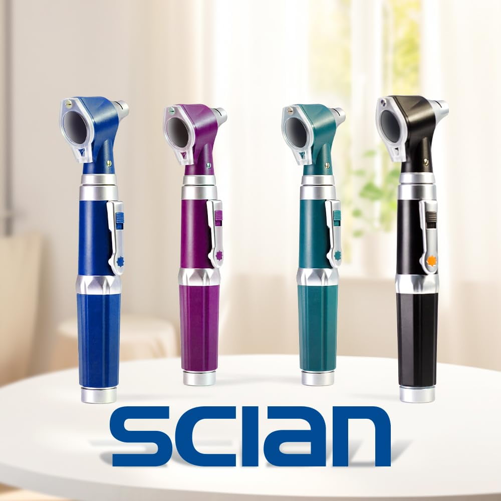 Scian Otoscope Ear Scope with Light Ear Infection Detector and Pocket Ear Checker Kit with 3X Magnify Lens Suitable for KidsAdults Doctors Pets Blue