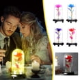 thumbnail image 5 of Wovilon Romantic Glass Rose Flower Wedding Led Light Decoration Valentine'S Day Gift, 5 of 5