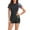 Black, variant on VMESZQFG Womens Rash Guard Swimsuit Short Sleeve One Piece Zip Bathing Suit UPF 50 Zipper Surfing Wetsuit Athletic Swimwear Women's Suits Blue XL