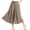 08# Khaki, variant on Flow Charm Pull-On Capri Culottes for Women High Waisted Wide Leg Pants, Drawstring Elastic Waist Culottes with Pockets Lightweight Casual Palazzo Trousers Black XXL