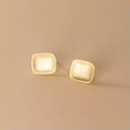 thumbnail image 4 of EOEMY 925 Sterling Solid Silver Plain Frosted 12*14mm Square Stud Earrings Studs-Silver, 4 of 6