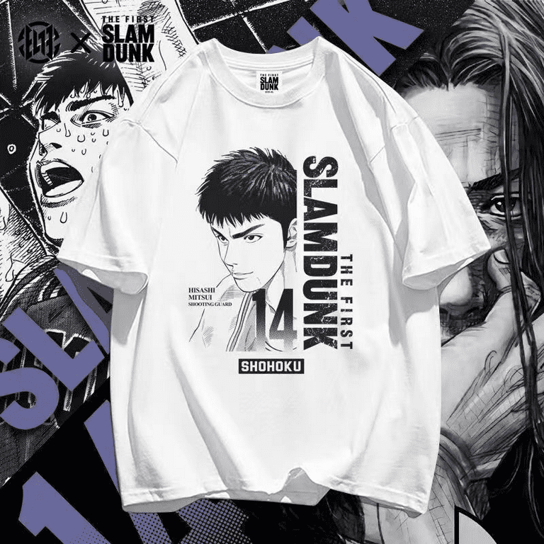 SLAM DUNK　tシャツ Slam Dunk Team T-Shirt Basketball For Anime Manga Black