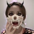 thumbnail image 3 of Máscara de calavera para fiesta, disfraz de demonio, hombre lobo, Tigre, Calavera, media cara, disfraz de Halloween, baile, graduación, utilería, 3 of 4