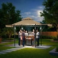 thumbnail image 7 of Heavy Duty Grill Gazebo with Double-Tiered Canopy, Side Shelves, LED Lights, Hooks & Bottle Opener for Patio, Backyard & Garden, 7 of 7