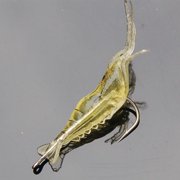 OPOLSKI 4.5cm PVC Glow Bead Soft Shrimp Fishing Lures for Freshwater & Saltwater، 5-Count