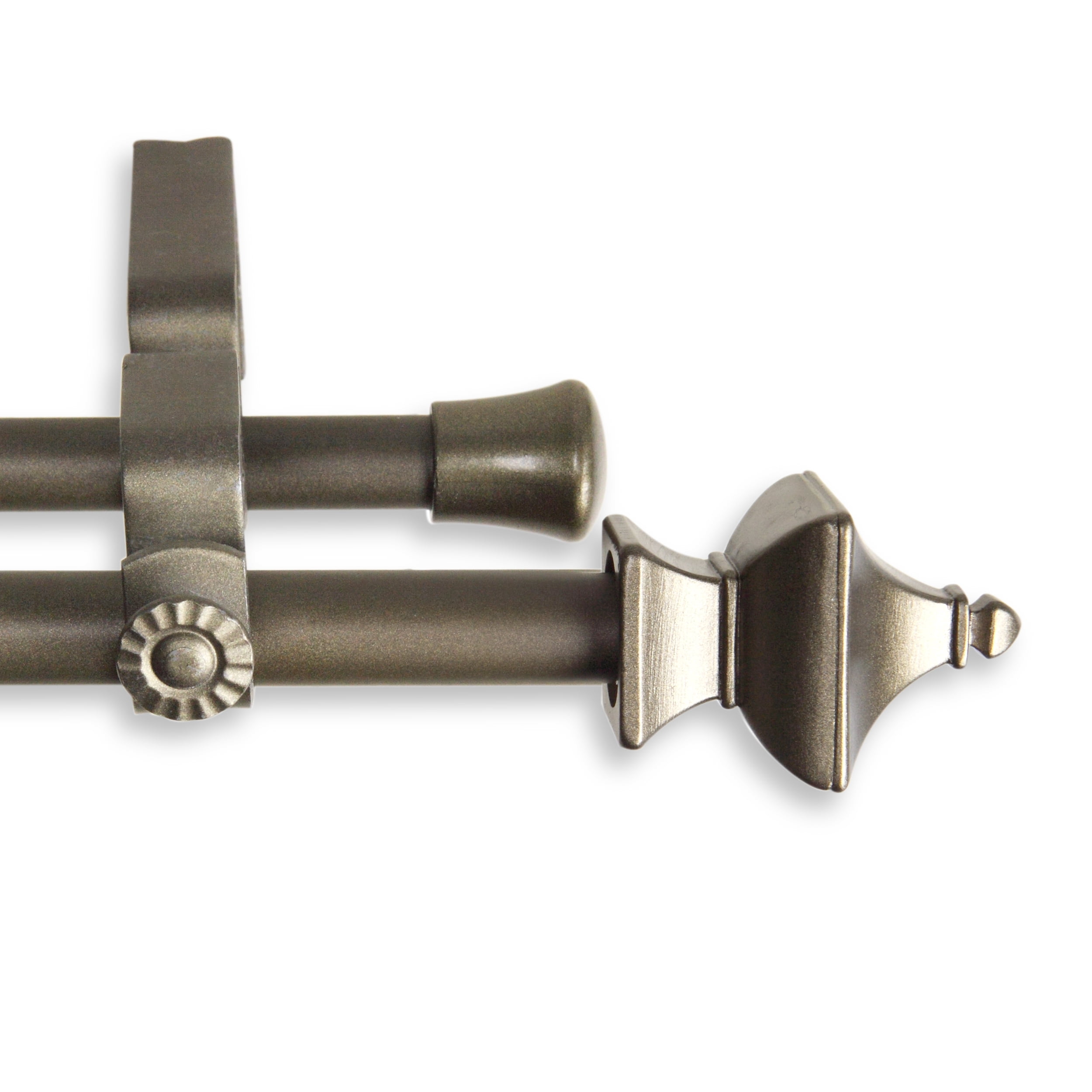 Central Design Products Steel 0.62" Modern Double Curtain Rod, Gold