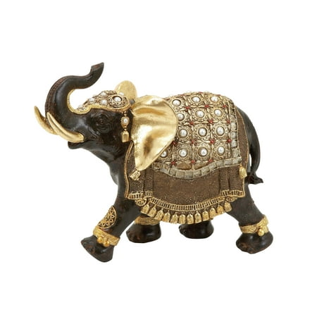 Polystone Diorama - Polystone Elephant With Intricate Detailing And Carvings