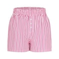 thumbnail image 5 of Lumtrix Ruffle Elastic Waist Summer Shorts for Women Trendy 2026 Cute Bottoms Plaid Y2K Beach Vacation Boxers with Pockets Light pink M, 5 of 6