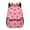 Hot Pink, variant on School Backpack for Teens Bowknot Mesh Pocket Backpack Large Capacity Front Zipper Casual Travel Daypack