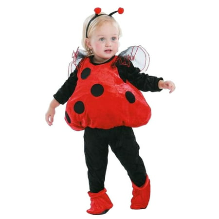 Totally Ghoul Infant Girls Plush Red & Black Ladybug Costume with Vest  Headband