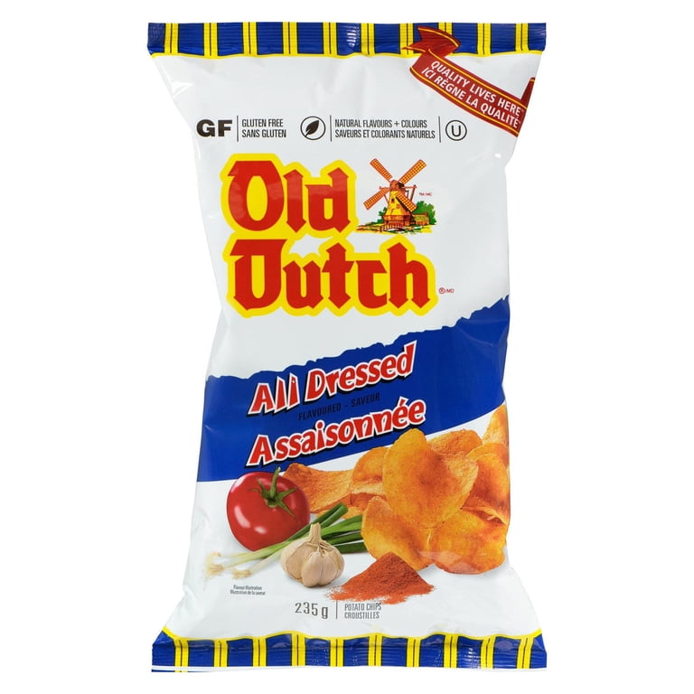 old dutch all dressed party mix Old Dutch Potato Chips, All Dressed Flavour, 40 gram/1.4 ounce Bags, - 12 Pack