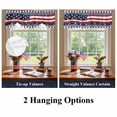 thumbnail image 6 of Independence Day Tie Up Valances Curtain, Adjustable Kitchen The Flag of USA Valances for Windows Decor, Rod Pocket Short Curtains Set for Bedroom/Bathroom, 60"x18", 6 of 9