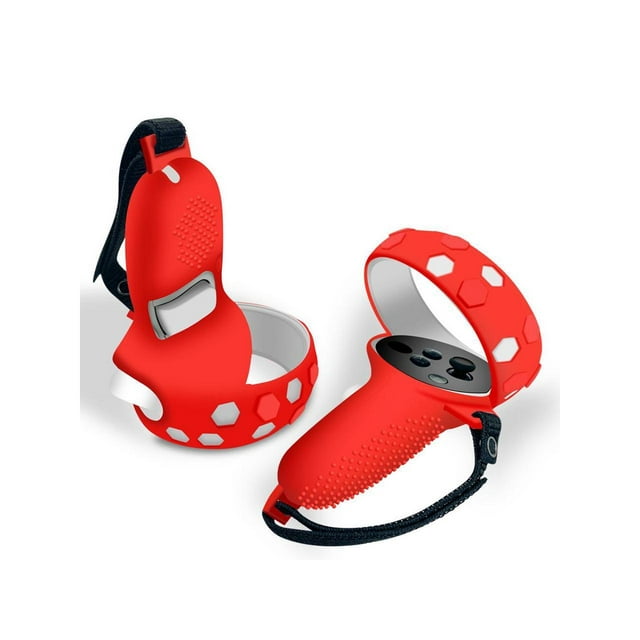 Housse de Protection en Silicone pour Poignée VR pour Poignées de Manette Oculus Quest 2 + Sangle Anti-Perte pour Accessoires VR Oculus Quest 2