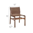 thumbnail image 3 of Sonora   Leather Dining Side Chair in Nutmeg Brown, 3 of 10