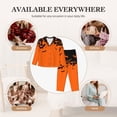 thumbnail image 7 of Salouo Halloween With Black Bats Pattern Women's Pajamas Set Long Sleeve Button Down Sleepwear Soft Pj Lounge Sets for women 2 Piece Pjs Set with Long Pants-Medium, 7 of 7