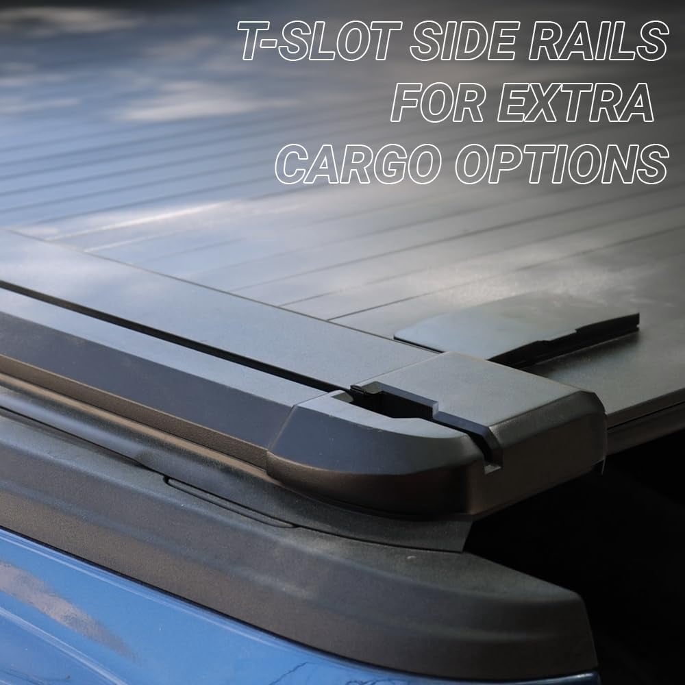 Syneticusa MR Series Retractable T-Slot Rails Hard Truck Bed Cover for 2022-2026 Toyota Tundra 5'6" Bed