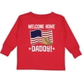 thumbnail image 3 of Inktastic Military Dad Welcome Home USA Flag Boys or Girls Long Sleeve Toddler T-Shirt, 3 of 5
