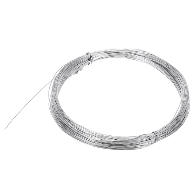 Alambre de joyería anodizado de 22 gauge 98 pies, alambre flexible de memoria para hacer DIY en plata