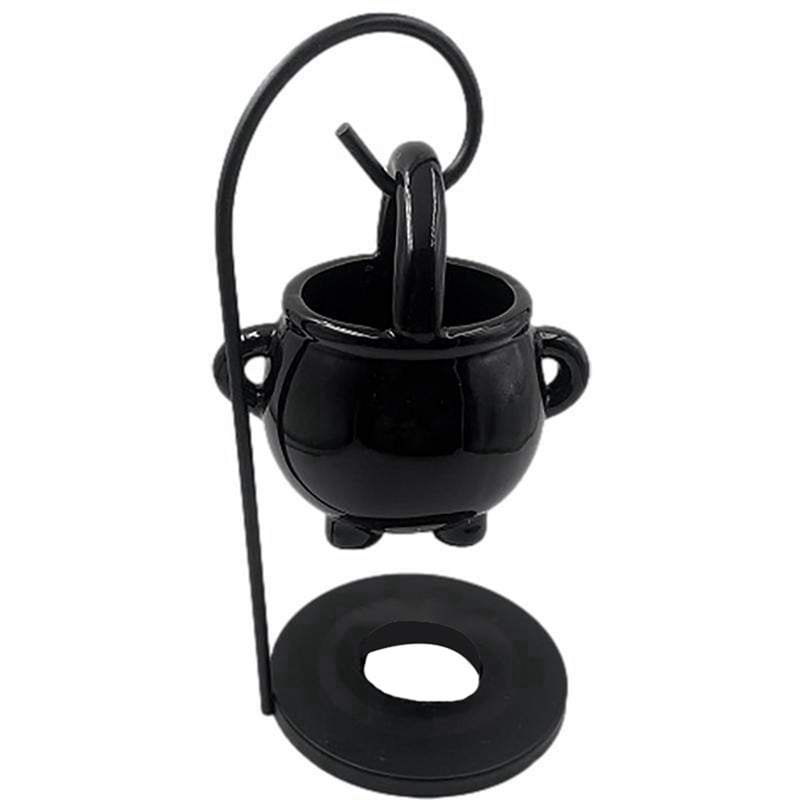 2X Hanging Cauldron Wax Burner Witch Caldron Pot Candle Holder Essential Oil Incense Aroma Diffuser Candle Tealight