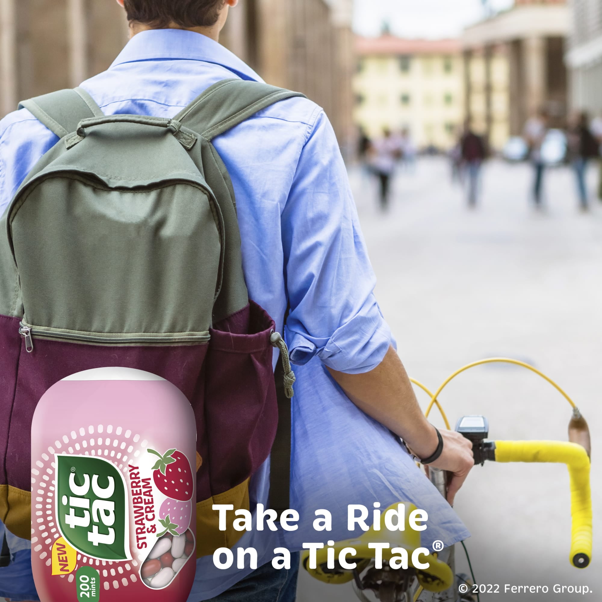 Tic Tac Strawberry & Cream, On-the-Go Pocket-Sized Mints, 200 pieces, 3.4 oz Bottle Pack