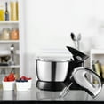 thumbnail image 4 of Gymax 200W 5-Speed Hand-free Stand Mixer w/ Dough Hooks & Beaters Stainless Steel Bowl, 4 of 7