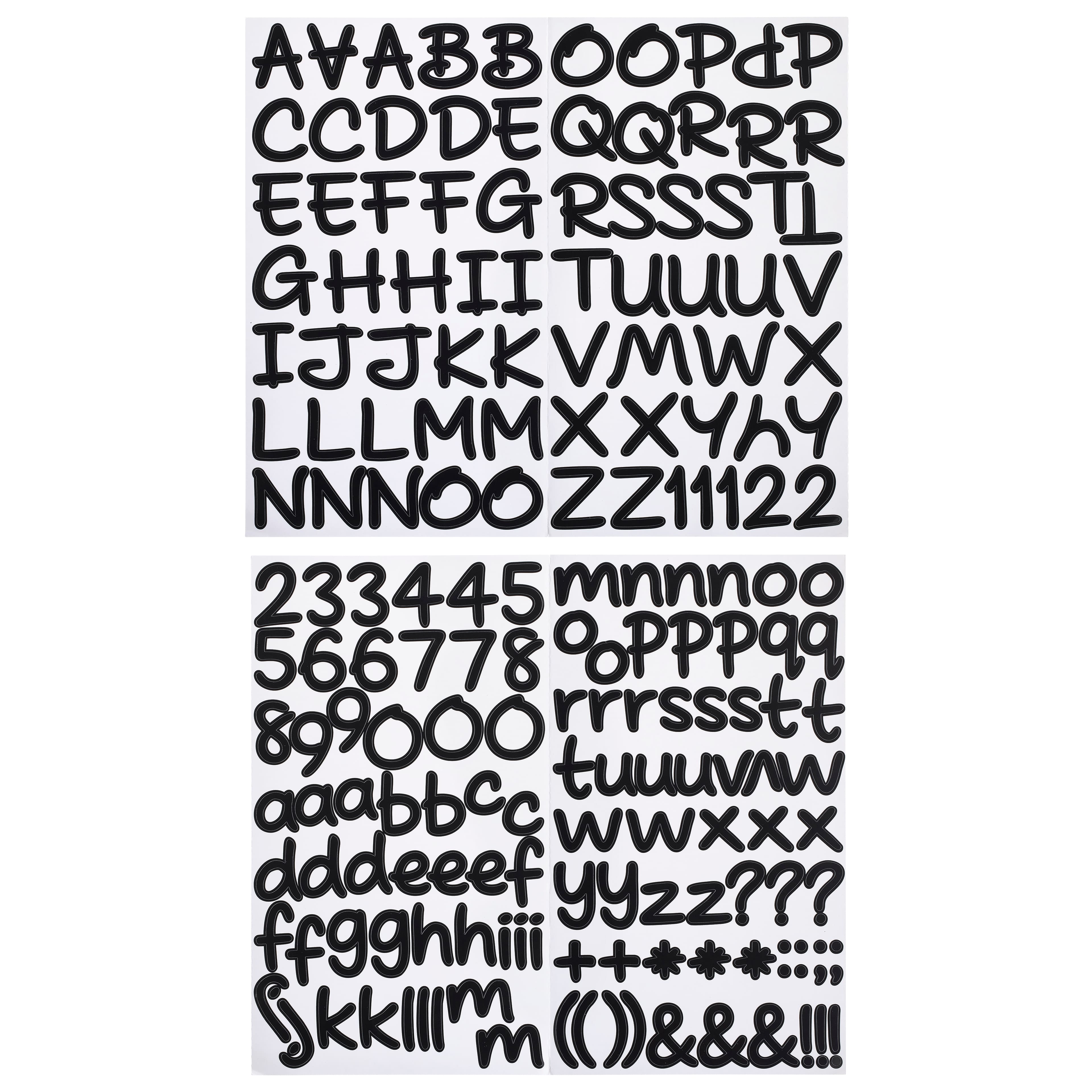 MICHAELS Bulk 12 Pack Black Licorice Handwriting Alphabet Stickers by