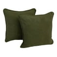 thumbnail image 3 of Blazing Needles Solid Microsuede Double-Corded Square Throw Pillows with Inserts (Set of 2), 18", Hunter Green, 3 of 4
