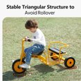 thumbnail image 2 of Children's Tandem Tricycle，Kids Tricycle for Riders Ages 3-5，Preschool Outdoor Play Equipment Tandem Bike，Metal Kids Tandem Trike with Passenger Seat，Daycare Toddler Tandem Trike, 2 of 6