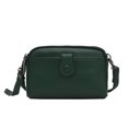thumbnail image 1 of Bandolera de un solo hombro de Cuero Simple, bolso para teléfono móvil a la moda, color verde, 1 of 6