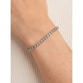 thumbnail image 4 of Forever Facets Fine Silver Plated Silver Tone S Shape Link Diamond Accent Tennis Bracelet, 7.25", 4 of 7