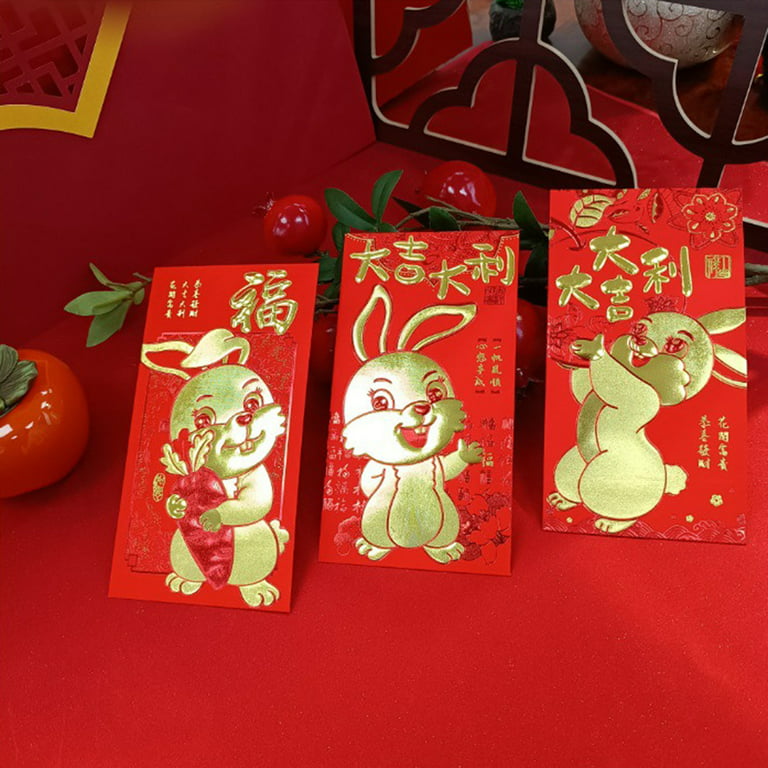  NOLITOY 60pcs Year of The Rabbit Red Envelope