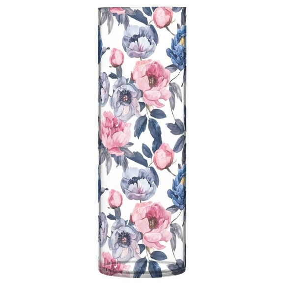 JSTEL Peony Watercolor Flowers Flower Vase Decorative Floreros for Home Decor Bedroom Living Room Office Table Shelf Bathroom