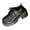 Black, variant on BXSRUTA Women's Plus Size Loafers, Comfortable Casual Thick Sole Low Heel Lace Up Shoes for Everyday, Spring and Summer