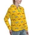 thumbnail image 6 of Daiia Leopard Print Pattern Women's Fashion Hoodies & Sweatshirts with Kangaroo Pocket Hooded Sweatshirt with Eye-catching Drawstrings-Small, 6 of 7