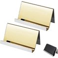 thumbnail image 1 of 2pcs Stainless Steel Business Cards Holder Card Display Stand Durable Stainless Steel, 1 of 5