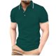 thumbnail image 2 of pstuiky camisetas de hombre, Camisa informal de manga corta con cuello vuelto y botones para hombre, color liso, con bolsillos ropa de hombre s, 2 of 6