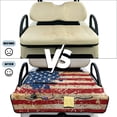 thumbnail image 6 of COEQINE Easy-Carry Golf Cart Seat Cover, Foldable Design with Handle for Storage, Universal Size Quilted Polyester, 4 Front Pockets, Machine Washable, Vintage Distressed American Flag, 6 of 8