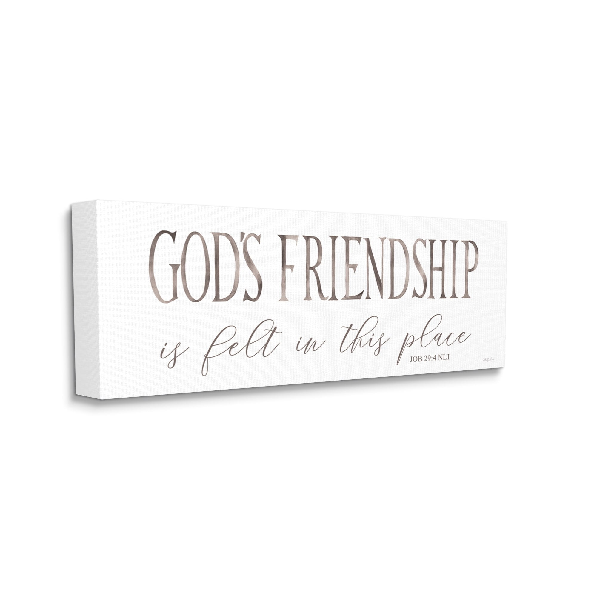 Stupell Industries God's Friendship Religious Home Casual Phrase Sign Graphic Art Gallery Wrapped Canvas Print Wall Art, Design by Cindy Jacobs