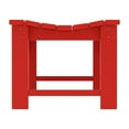 thumbnail image 4 of GARDEN Plastic Adirondack Backless Outdoor Bench for Patio Entryway, Red, 4 of 6