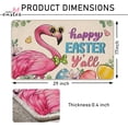 thumbnail image 3 of Happy Easter Y''all Flamingo Decorative Front Door Mat, Easter Eggs Welcome Doormat Indoor Outdoor Non-Slip Floor Entryway Rug, Spring Butterfly Lily Flower Home Kitchen Decoration 17x30 Inch, 3 of 6