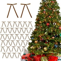 36 Pcs Velvet Christmas Tree Bow Ornaments – Luxury Red Bow Tie Decorations for Tree, Wreath, Gift Boxes & Holiday Decor