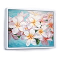 thumbnail image 2 of Designart "Harmonious White Plumeria By The Seashore" Plumeria Floater Framed Canvas Wall Art, 2 of 5