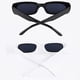thumbnail image 3 of 2 piezas de gafas de sol rectangulares de protección retro para conducir para mujeres, 3 of 5
