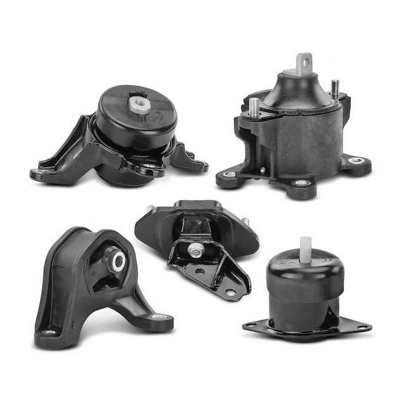 Engine Mount and Transmission Mount Kit 5 - Compatible with 2008 - 2012 Honda Accord - Autopart Premium